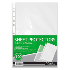 Treeline A4 PVC Filing Pockets 100's 